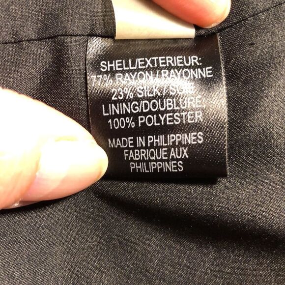 TAHARI WOMEN'S JACKET BLAZER BLACK VELOUR SIZE SMALL COLLARED 3/4 SLEEVE SILK - Picture 12 of 13